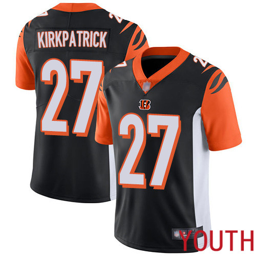 Cincinnati Bengals Limited Black Youth Dre Kirkpatrick Home Jersey NFL Footballl #27 Vapor Untouchable->youth nfl jersey->Youth Jersey